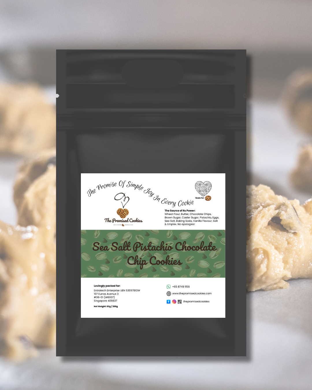 Sea Salt Pistachio Chocolate Chip Cookies