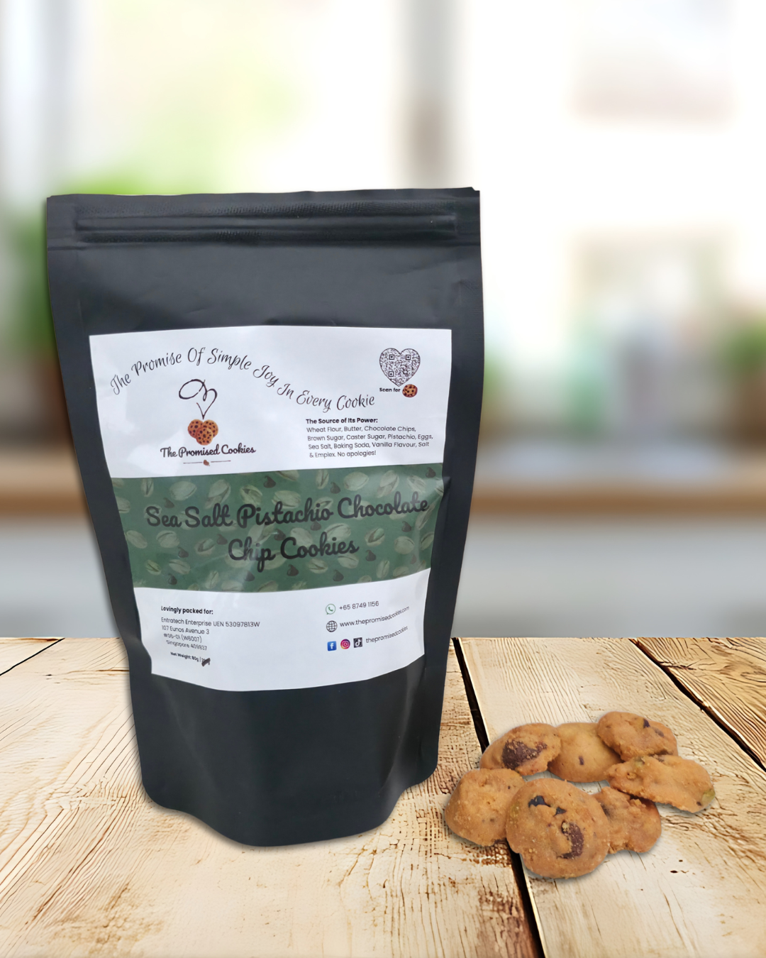 Sea Salt Pistachio Chocolate Chip Cookies